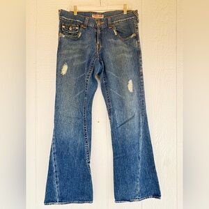 Y2K Guess  Bootcut Flare Women's Blue Denim Jeans 32 USED 32x32